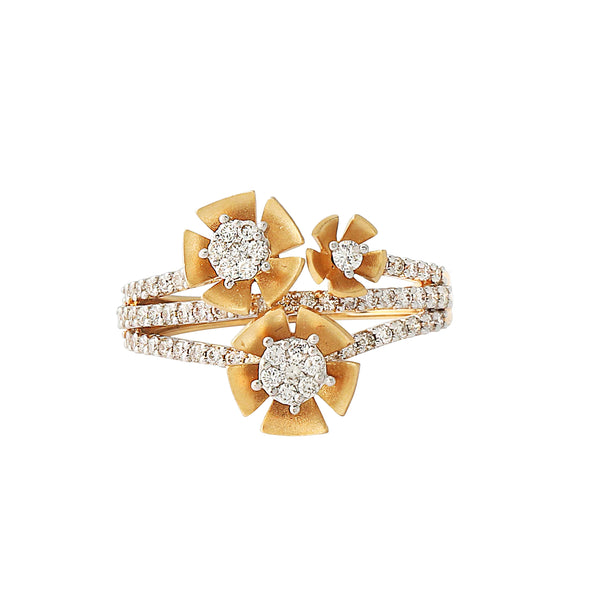 Intertwined Floral Elegance Ring