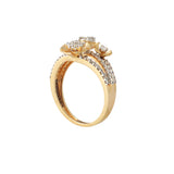 Intertwined Floral Elegance Ring