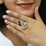 Dancing Peacock Ring
