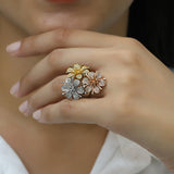 Tri Flower Ring